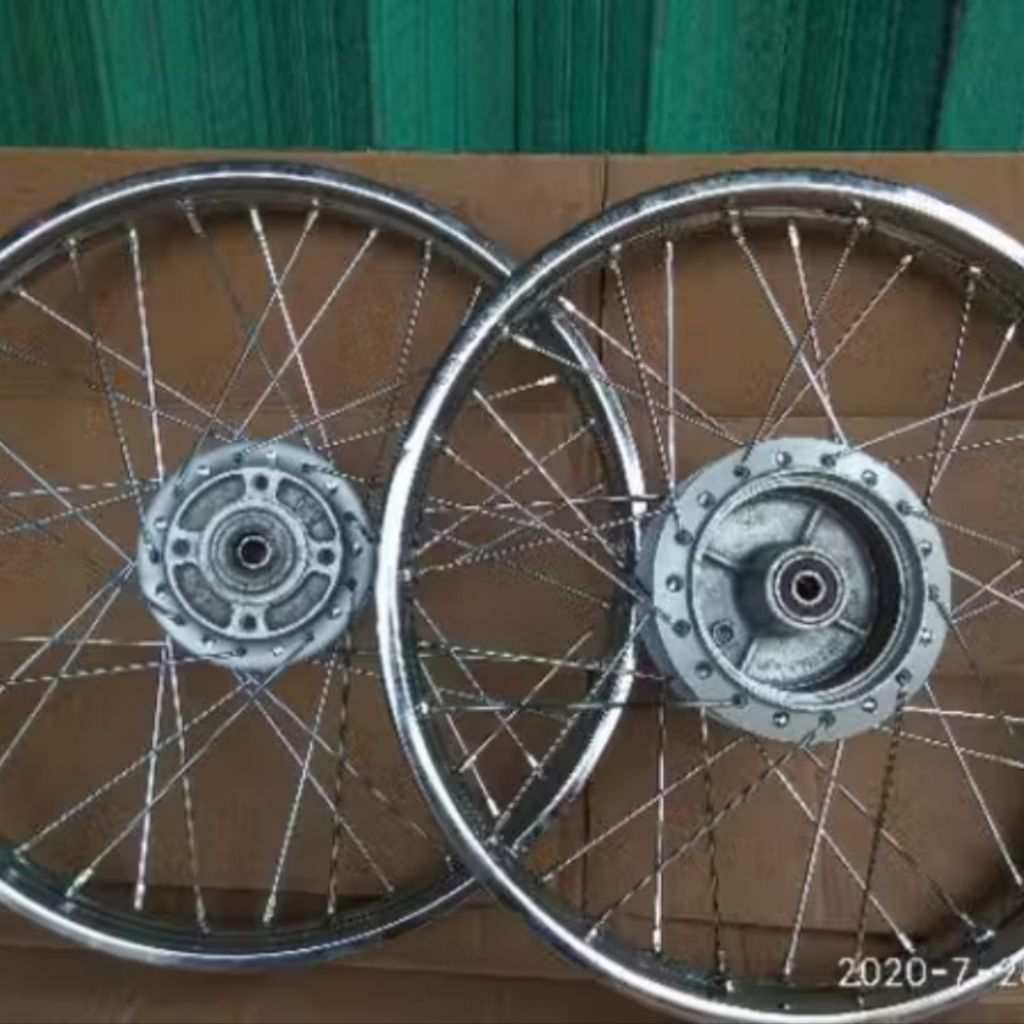 PELEK VELG 1SET JARI-JARI STELAN BARU DEPAN BELAKANG MOTOR HONDA REVO ABSOLUT KARISMA SUPRA X 125 RE