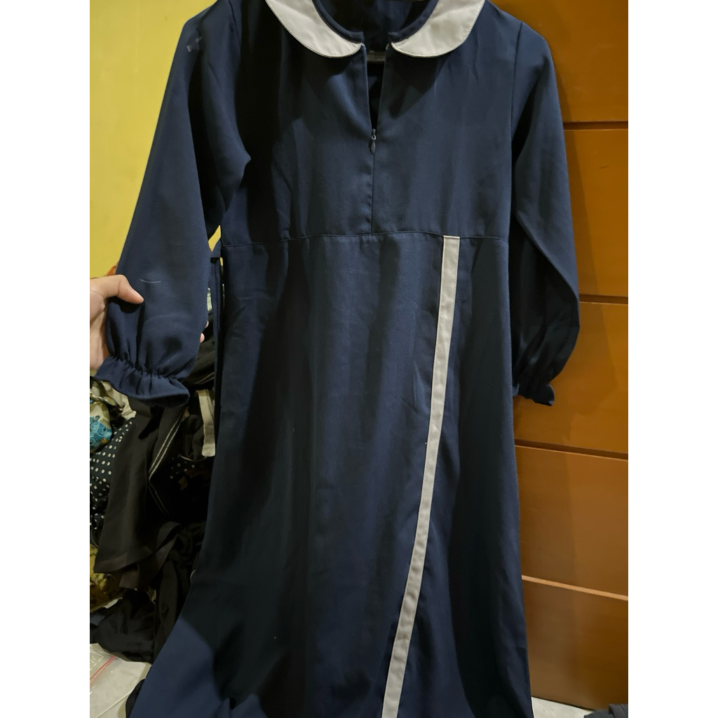 gamis anak perempuan navy