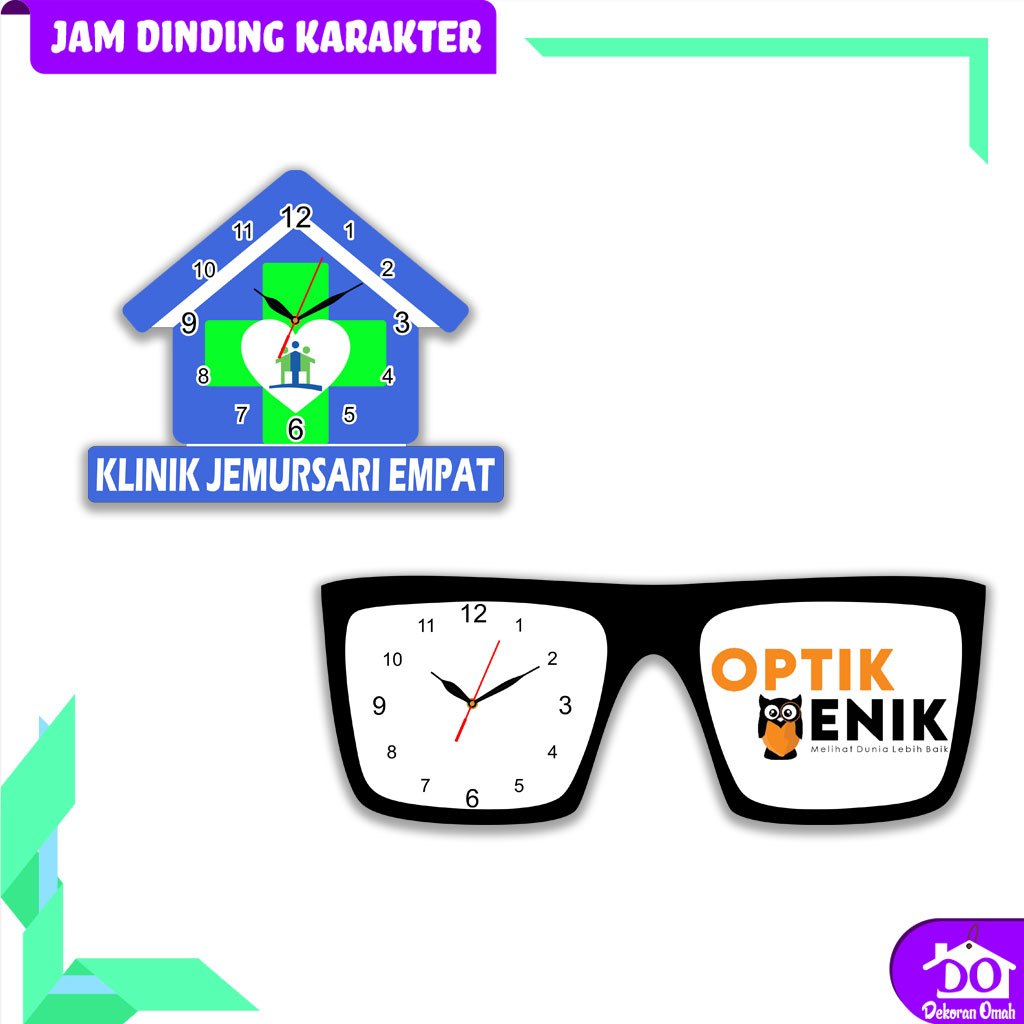 JAM DINDING CUSTOM KARAKTER KANTOR OFFICE CORPORATE PERUSAHAAN LOGO HIASAN DINDING