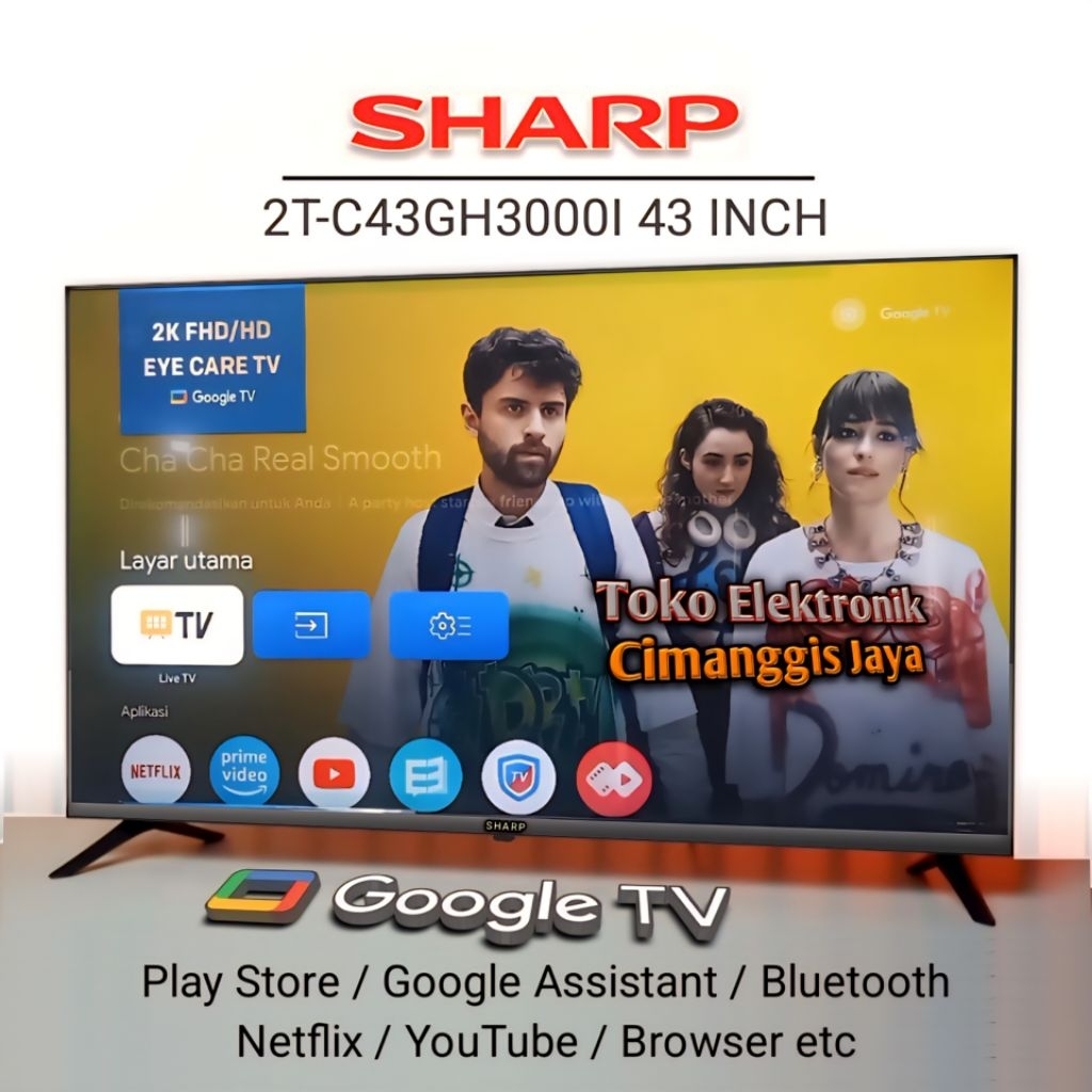 google android smarr tv led Sharp 43 inch digital 2T C43GH3000I