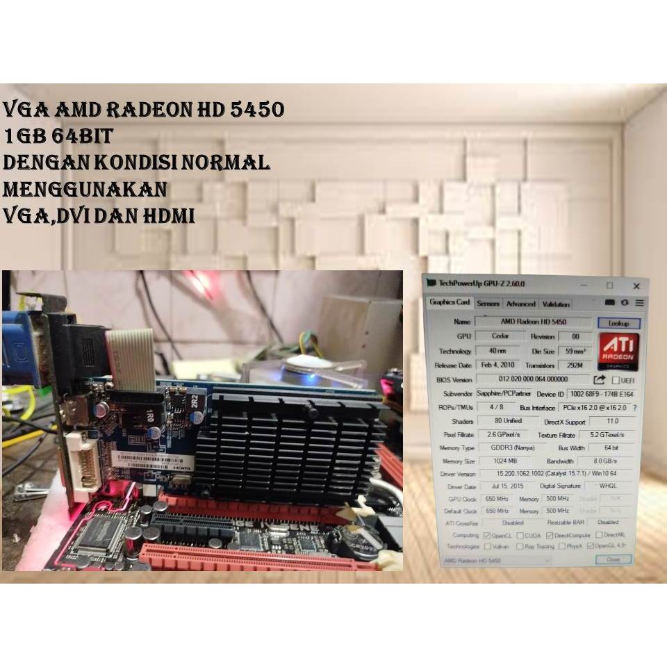 VGA AMD RADEON HD 5450