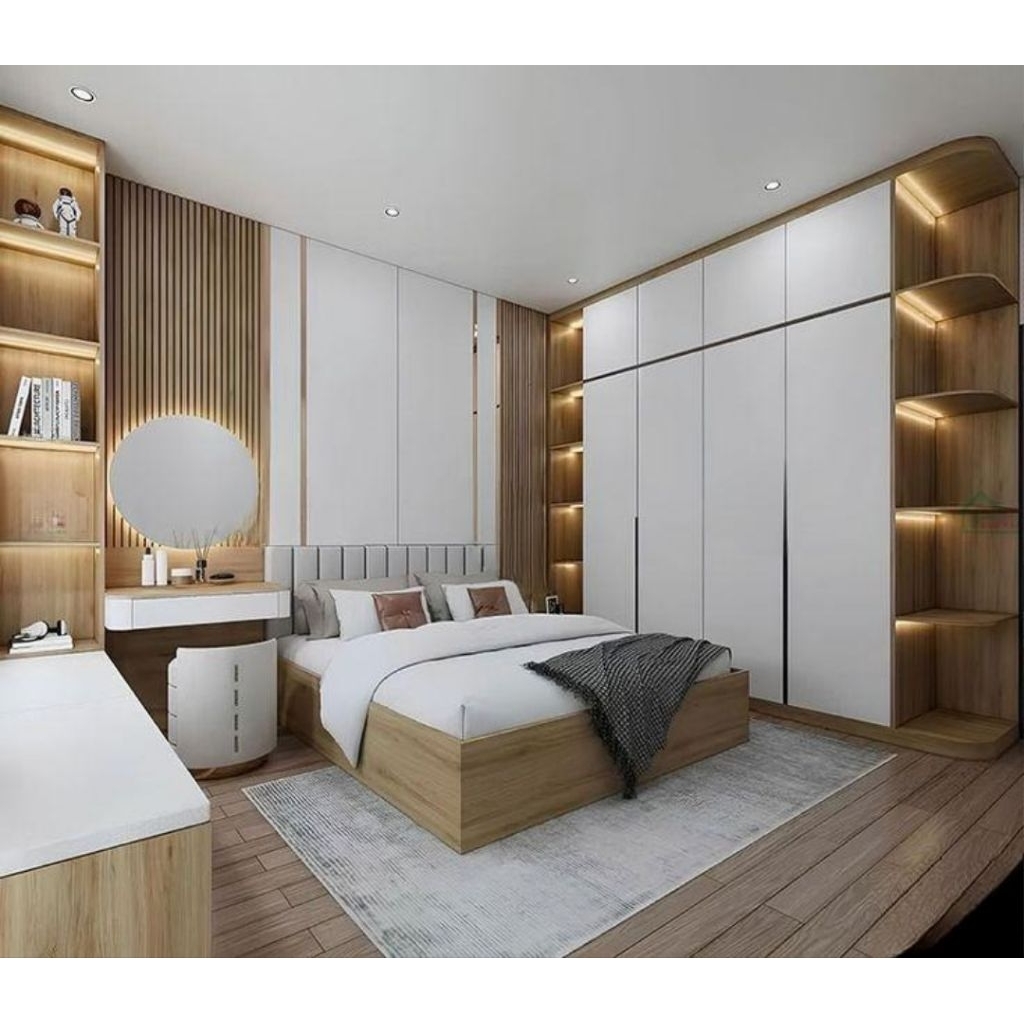 paket kamar tidur, Bedroom Set, Set kamar tidur lengkap, Kamar set, lemari pakaian, dipan, meja rias