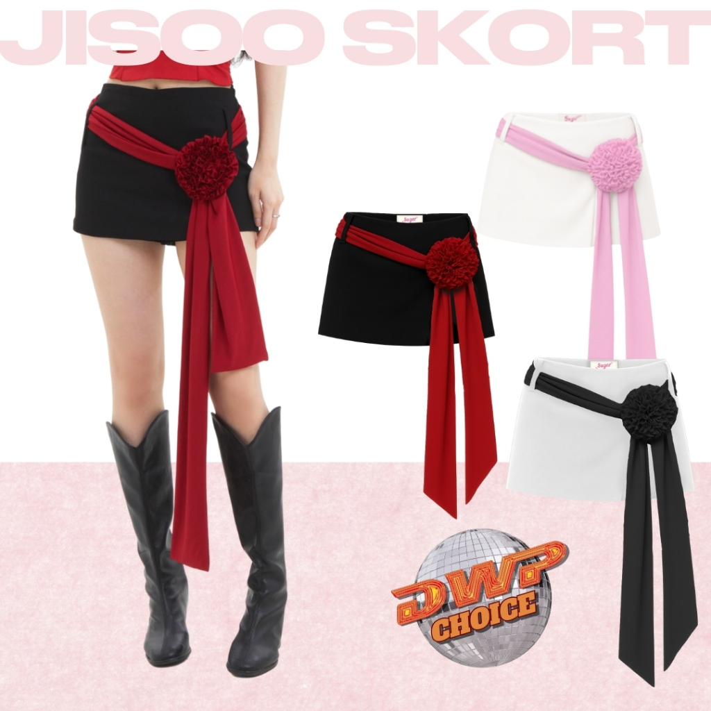 Shewearssugar -- Jisoo Flower Skort | Bawahan Wanita | Blackpink Konser Outfit | Korean Style Outfit