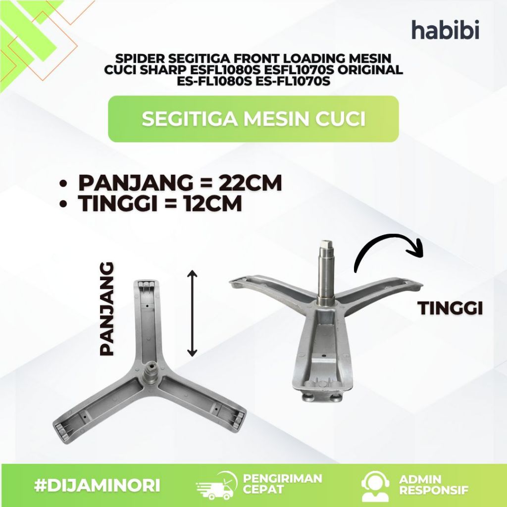 Segitiga Cross Piece Tabung Mesin Cuci Front Loading Sharp ES-FL 1070S ES-FL 1082
