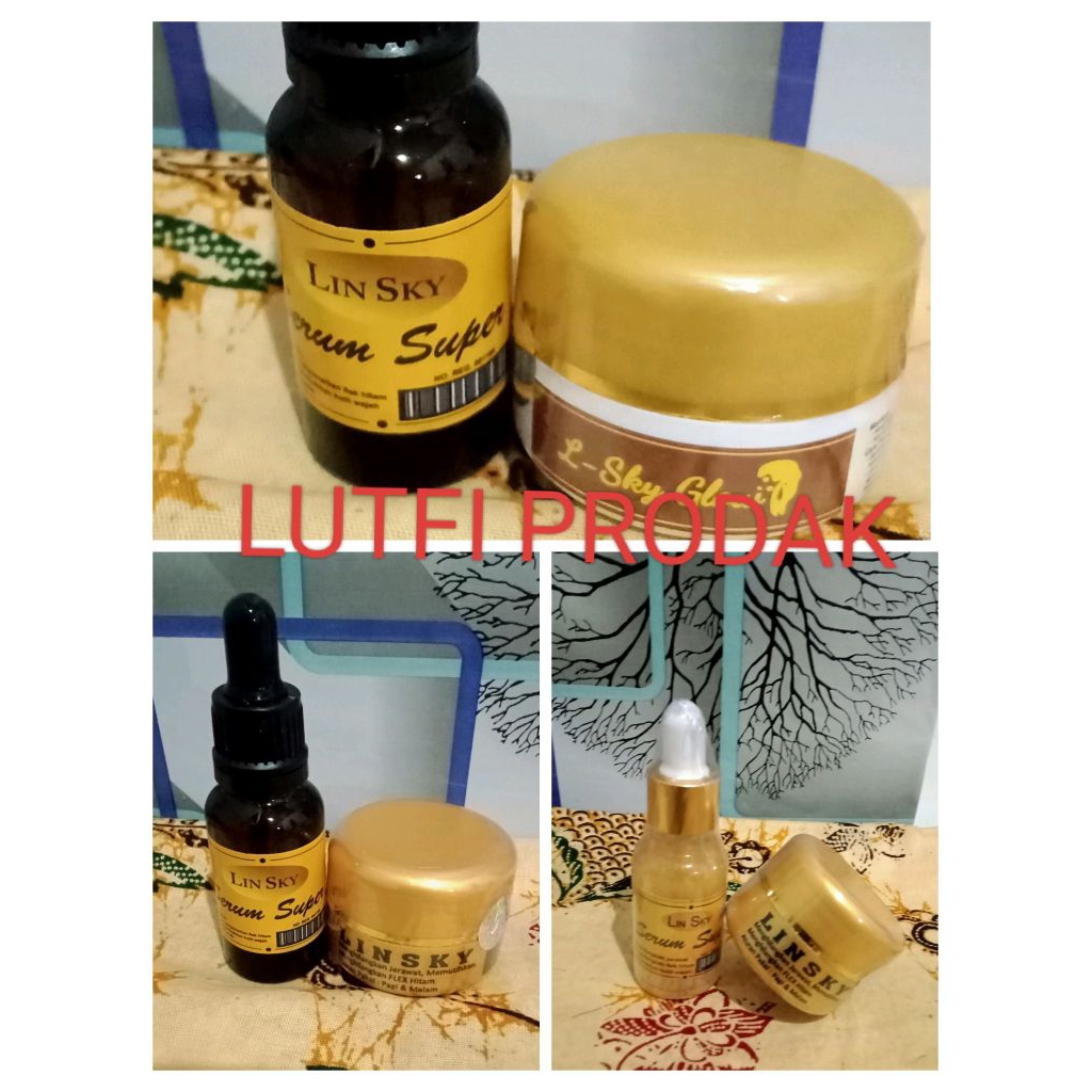 LINSKY PAKET 2 PCS CREAM + SERUM PAKET MENCERAHKAN KULIT