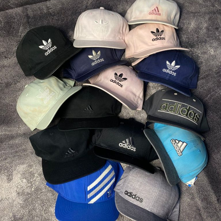Topi Adidas Treefoil Balok Bunga Olahraga Lari Golf Casual