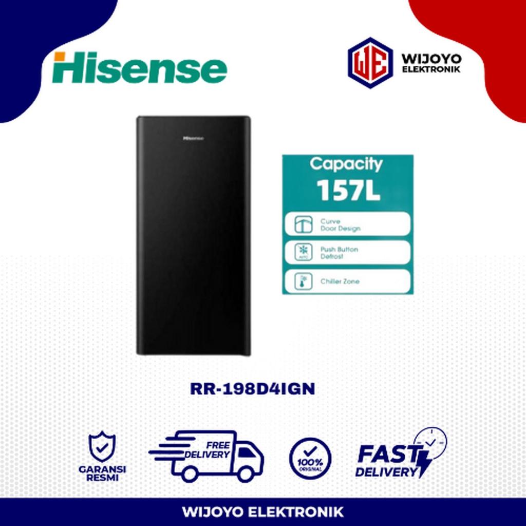 KULKAS 1 PINTU HISENSE RR195D4IGN / RR 198 D4IBN SUPER FAST FREEZING LOW WATT