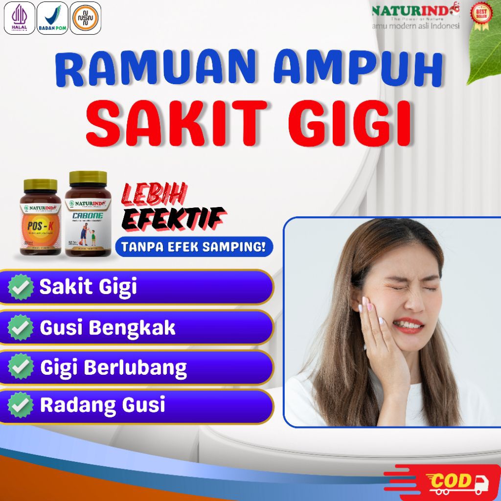 Obat Sakit Gigi Gusi Bengkak Gigi Berlubang Radang Gusi Herbal Ampuh PosK Cabone Naturindo