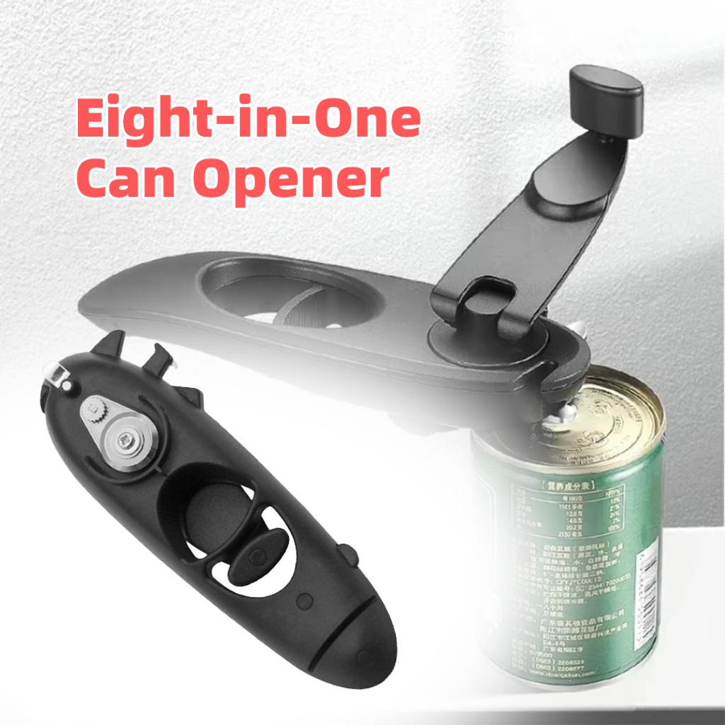 8 IN 1 Alat pembuka kaleng/ Alat buka kaleng susu/Alat Pembuka Kaleng Putar/Pembuka botol bir Opener