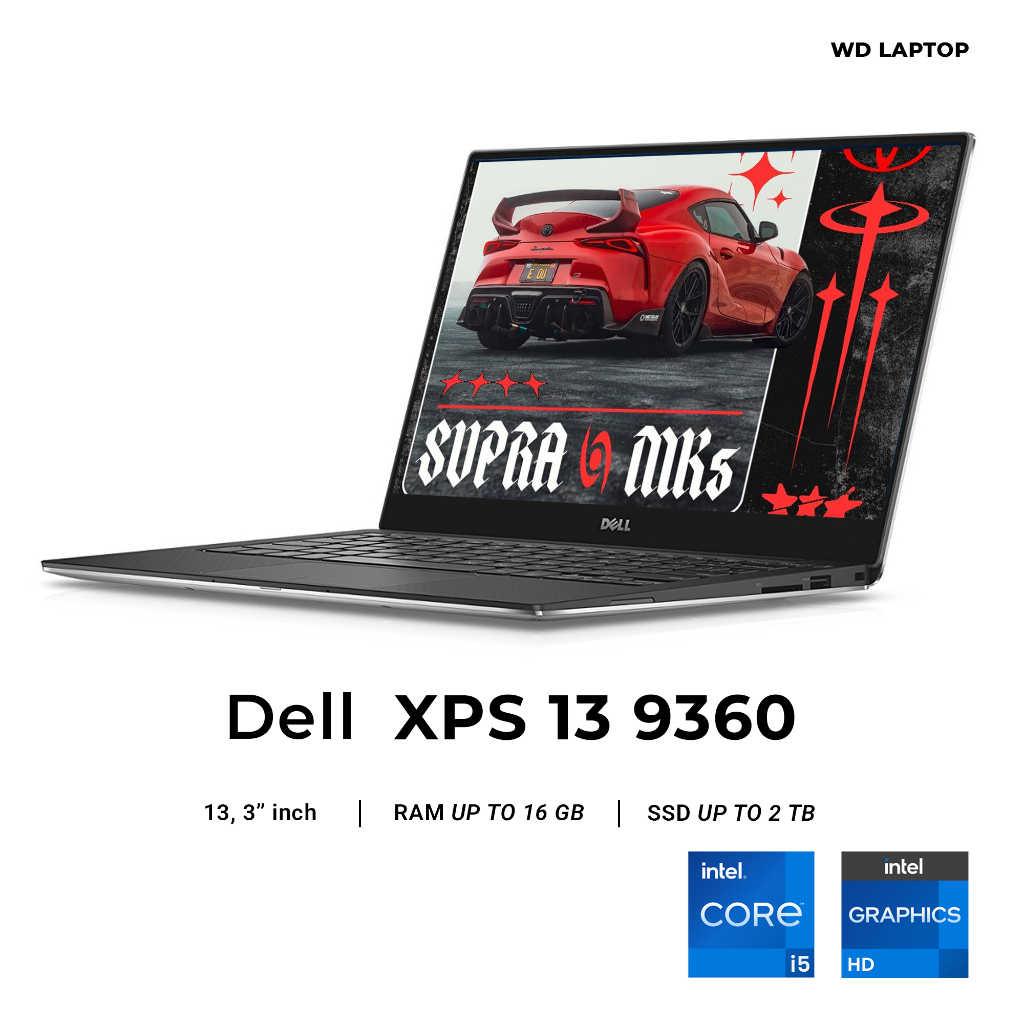 Dell XPS 13 9360 Touchscreen intel Core i5 Gen 7 RAM 8 GB SSD 2 TB NVME + FREE TAS & MOUSE WIRELESS