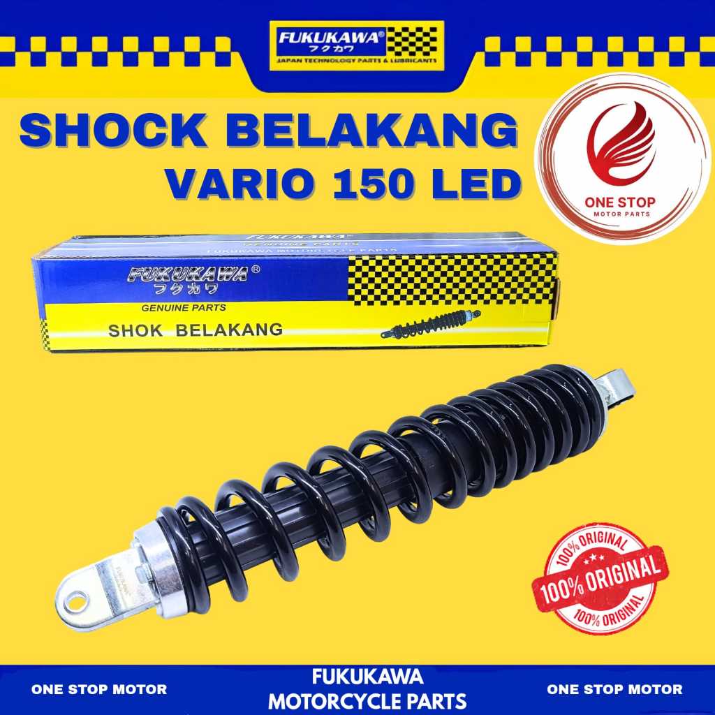 SHOCKBREAKER VARIO 150 FUKUKAWA – SHOK BELAKANG VARIO 150 LED , 125 HITAM K59 ORIGINAL ORI ASLI FUKU