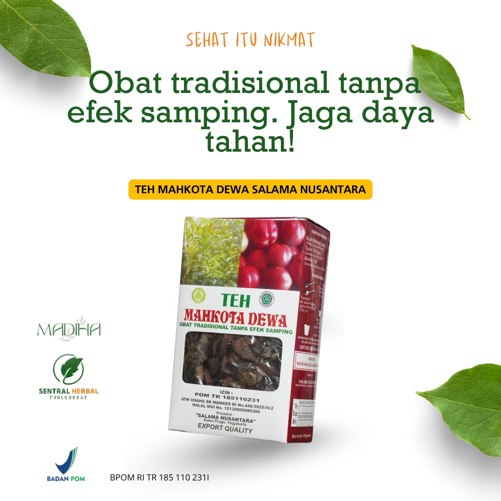 TEH MAHKOTA DEWA SALAMA NUSANTARA Original | Obat Tradisional | Jaga Daya Tahan Tubuh | BPOM