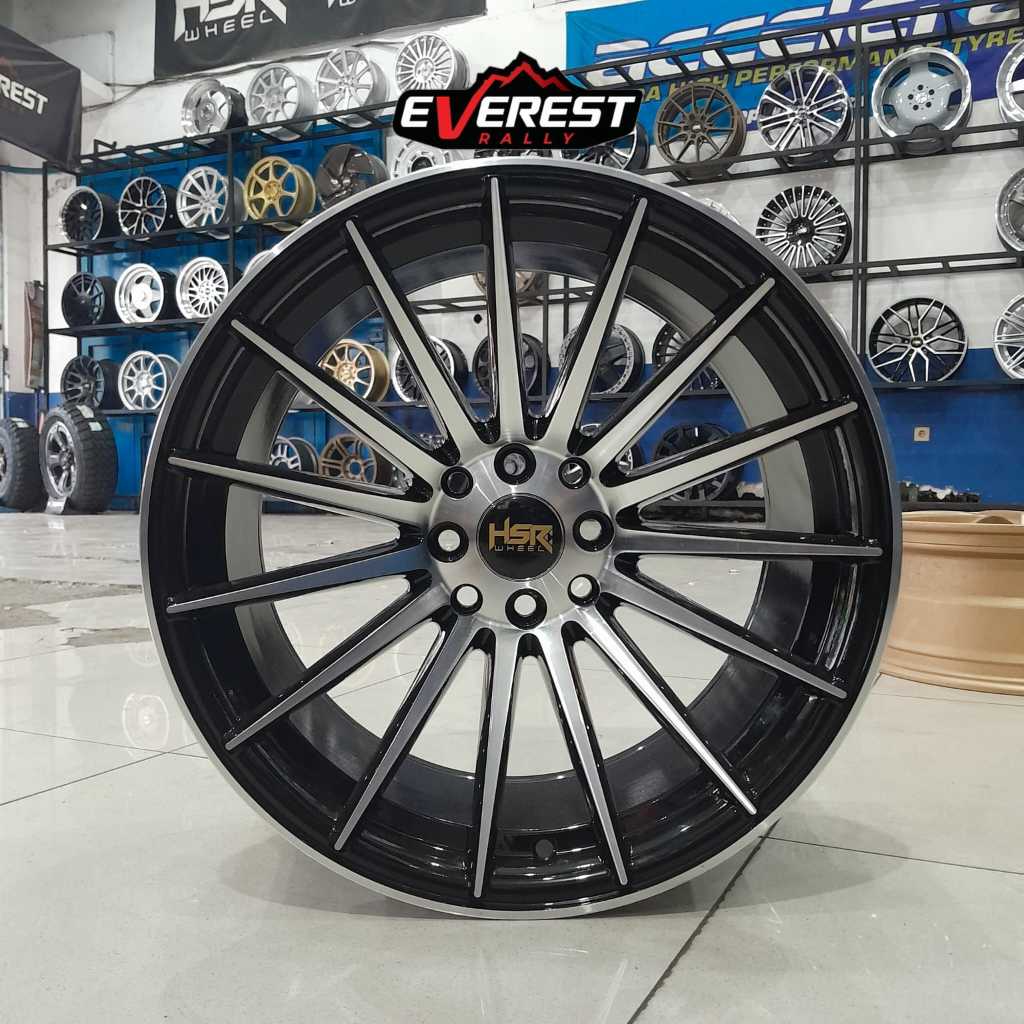 Velg baru Tsukuba HSR Ring 17 Lebar 75/9 Hole 8 PCD 4x100 4x114.3 et42/35 Black Folish Velg R17