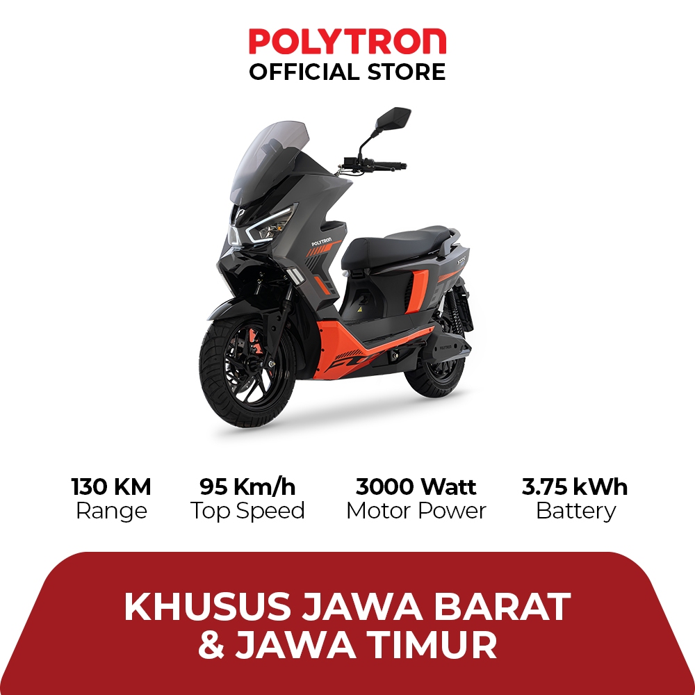 Polytron Fox 350 - Battery as Service - Electric Sepeda Motor Listrik - OTR Jawa Barat & Jawa Timur