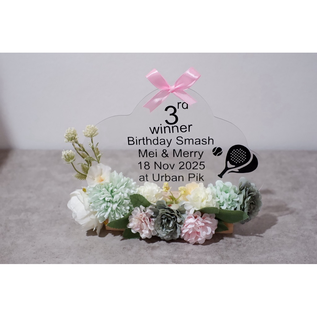 standing flower acrylic custom / gift / Hadah / flower