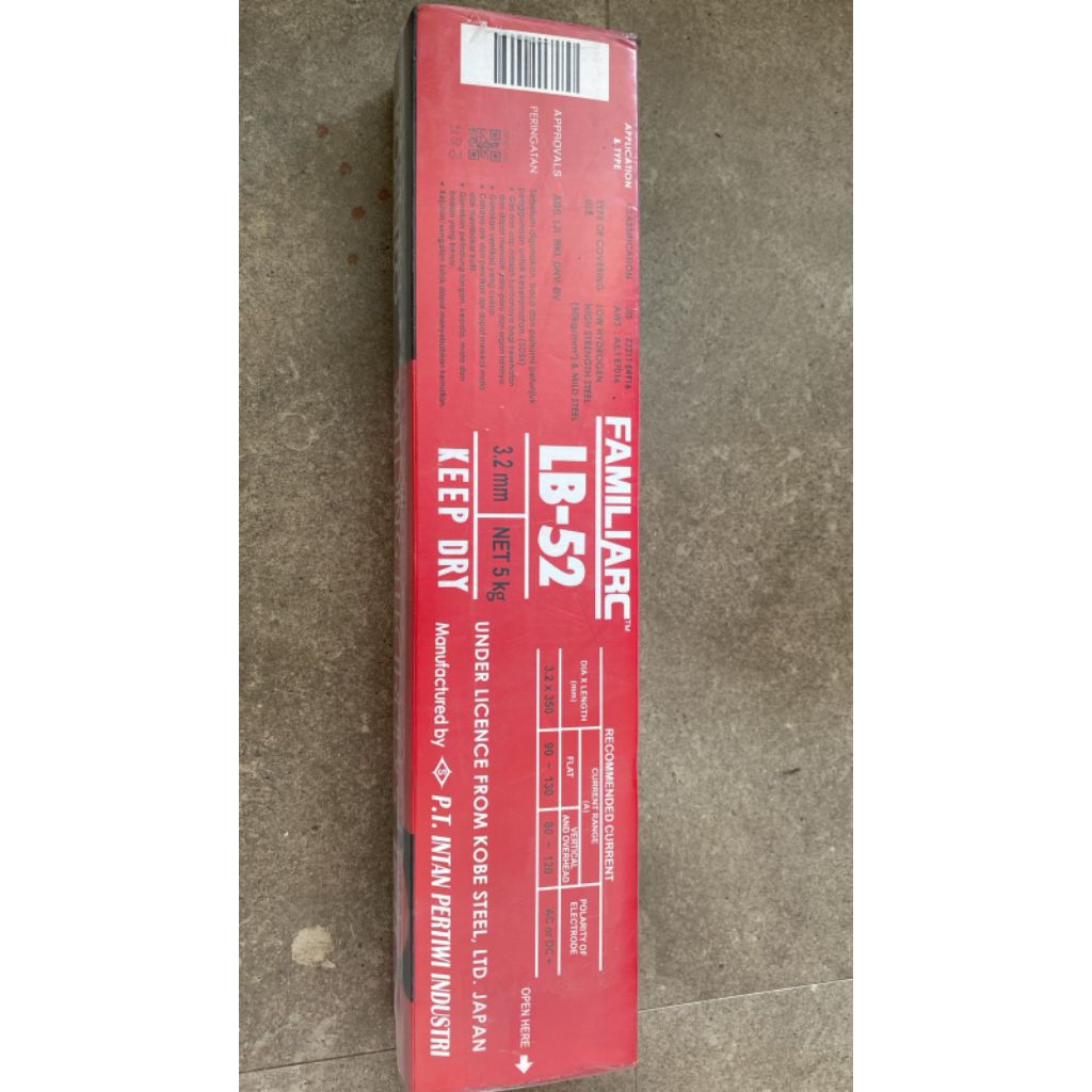 kawat las lb 52u dan lb 52 biasa