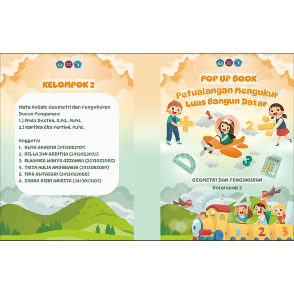 Pop up book A5 hardcover, 9 halaman terbuka, custom desain