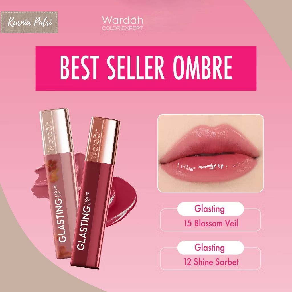 Wardah Ombre Glasting Liquid Lip + Matte Lip Cream