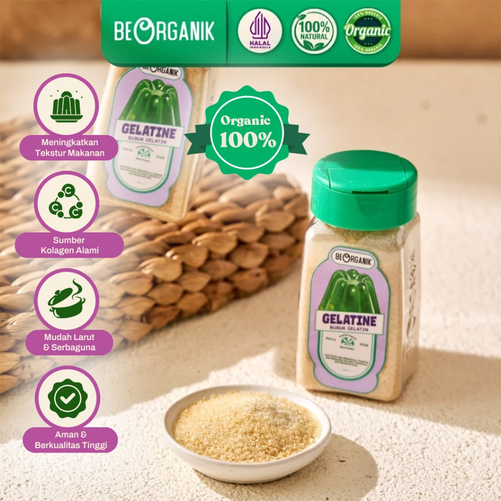 BEORGANIK GELATINE POWDER / BUBUK GELATIN