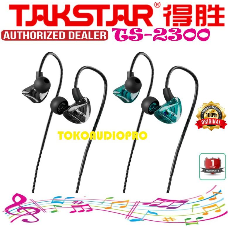 Takstar TS-2300 In-Ear Monitor Earphone IEM Takstar Ts2300 Monitor Earphone Kabel