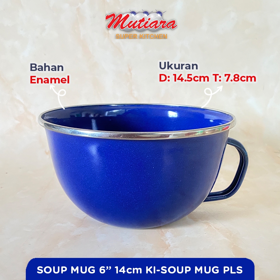 Soup Mug Enamel 14 CM - Kedaung Indah