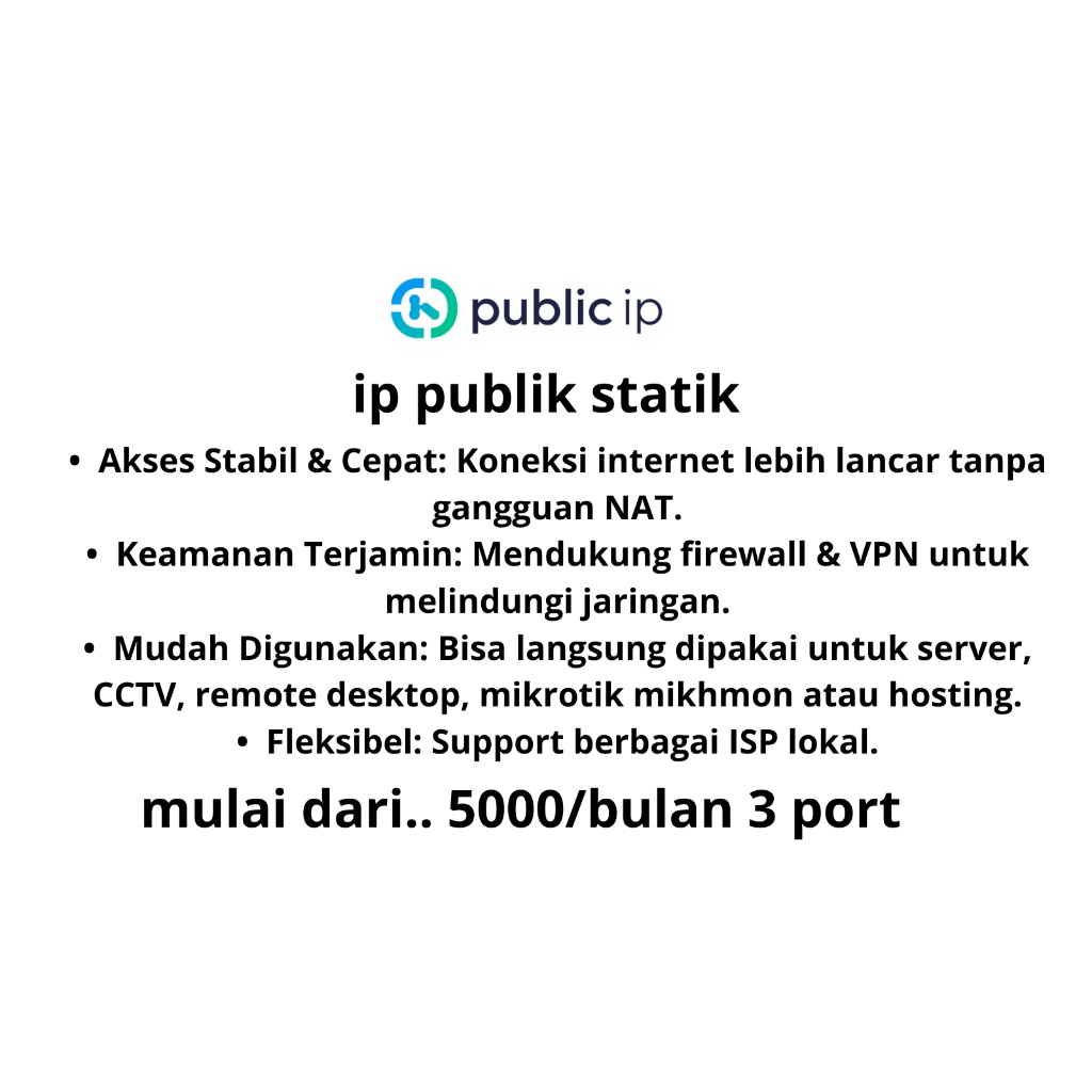 ip publik statik kebutuhan remot server mikrotik mikhmon, olt
