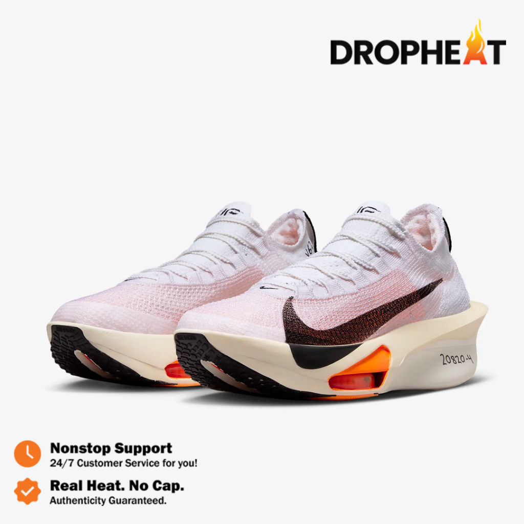 Sepatu Running Nike Air Zoom Alphafly Next% 3 Prototype White  Authentic Sneakers