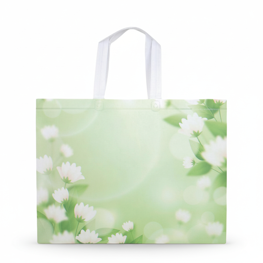 Tas Motif Daun - Tas Spunbond Grosir - Tas Spunbond Bagus - Tas Spunbond Logo Custom