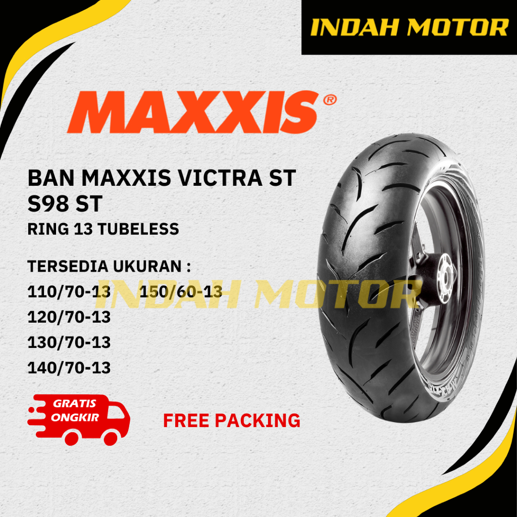 BAN MAXXIS VICTRA ST S98ST | RING 13 | 110/70-13 | 120/70-13 | 130/70-13 | 140/70-13 | 150/60-13 | T