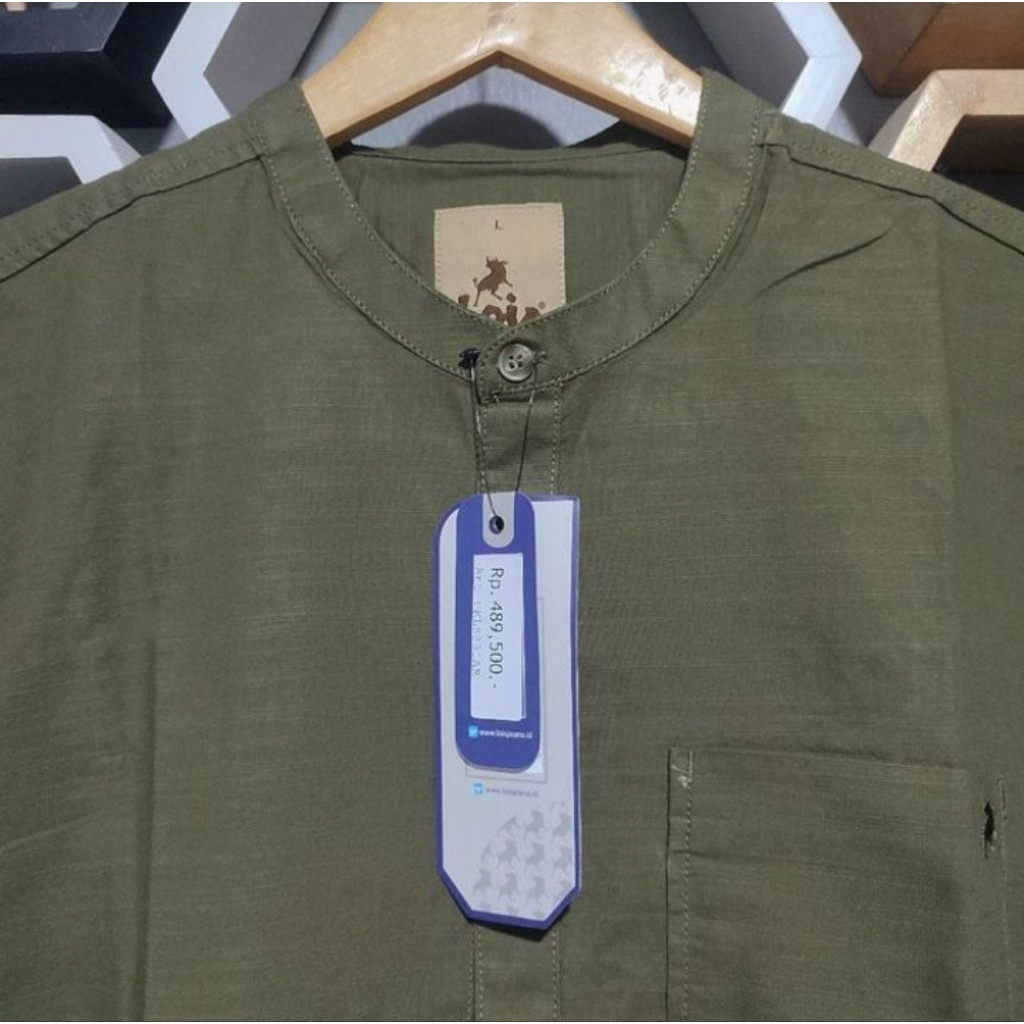 baju kemeja Lois originl polos lengan pendek