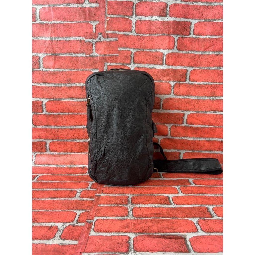 tas Weis Bag kulit Asli DAAD WB pria hitam