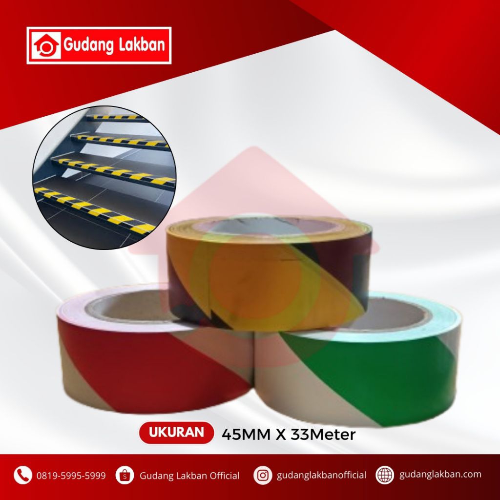 Floor marking, lakban hitam kuning