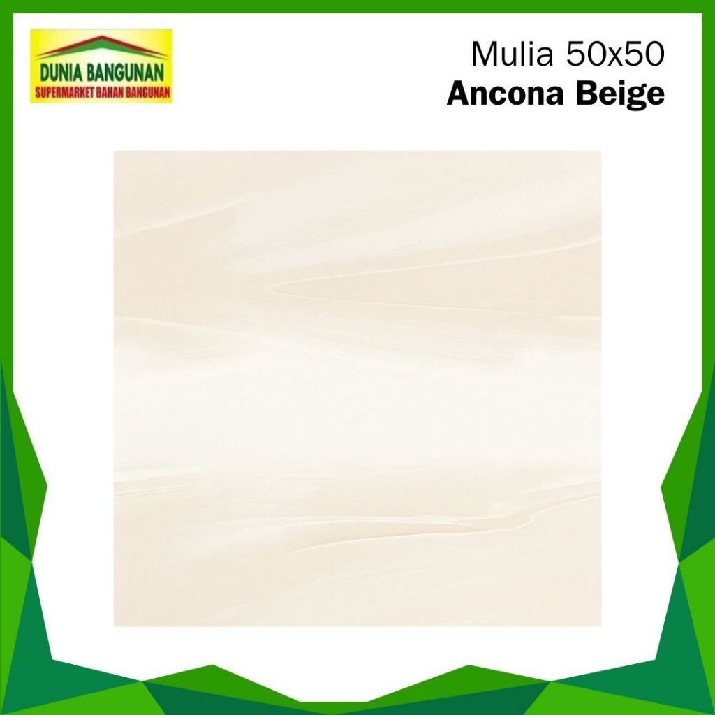 Keramik 50x50 Lantai Mulia Ancona Beige Keramik Glossy Marble Beige