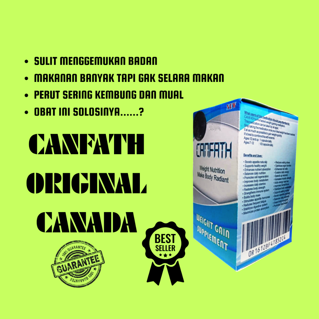 Canfath Asli 100% Original Canada Obat Penggemuk Badan / Penambah Berat Badan Ampuh