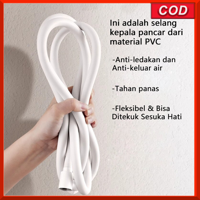Selang Fleksibel Jet Shower Bidet • PVC Putih Original Cebok Closet • Anti Karat Awet Lama • Grosir 