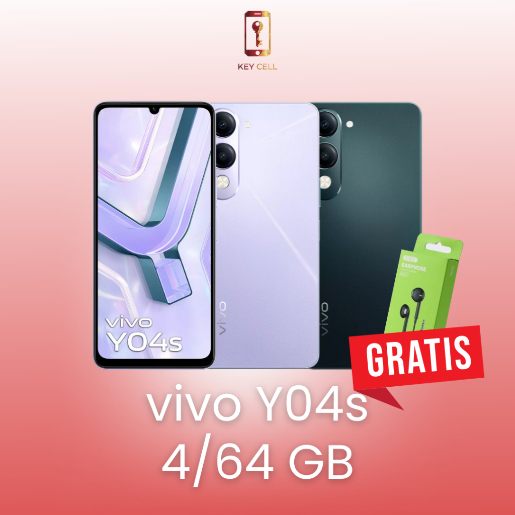 vivo Y04s RAM 4/64GB | BNIB GARANSI RESMI | 100% ORI | 6000 mAh | HP 1 JUTAAN | INTEGRITY | VIVO TER