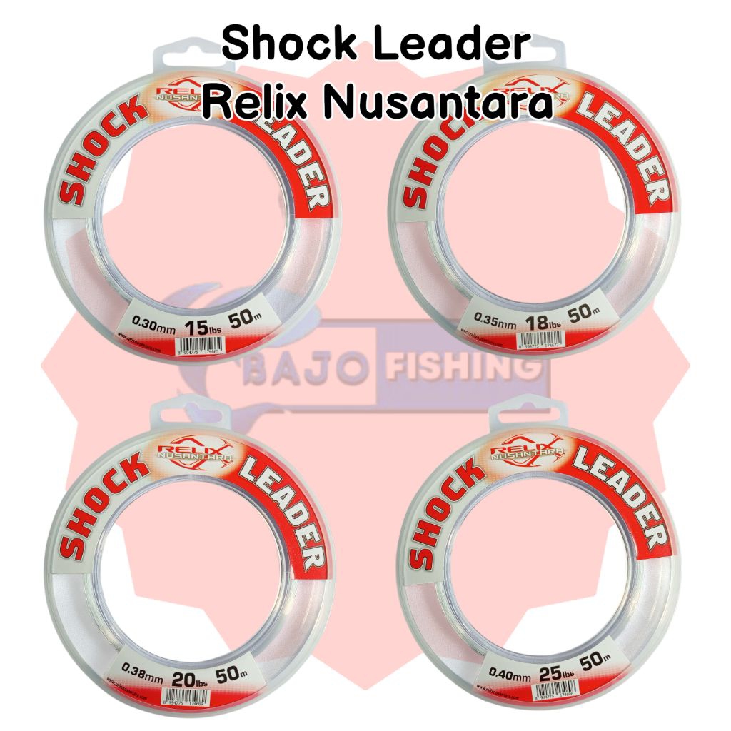 Senar Pancing Shock Leader Relix Nusantara 50m 15Lbs 18Lbs 20Lbs 25Lbs