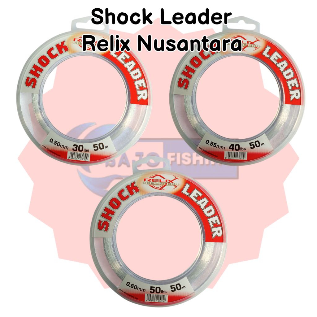 Senar Pancing Shock Leader Relix Nusantara 50m 30Lbs 40Lbs 50Lbs