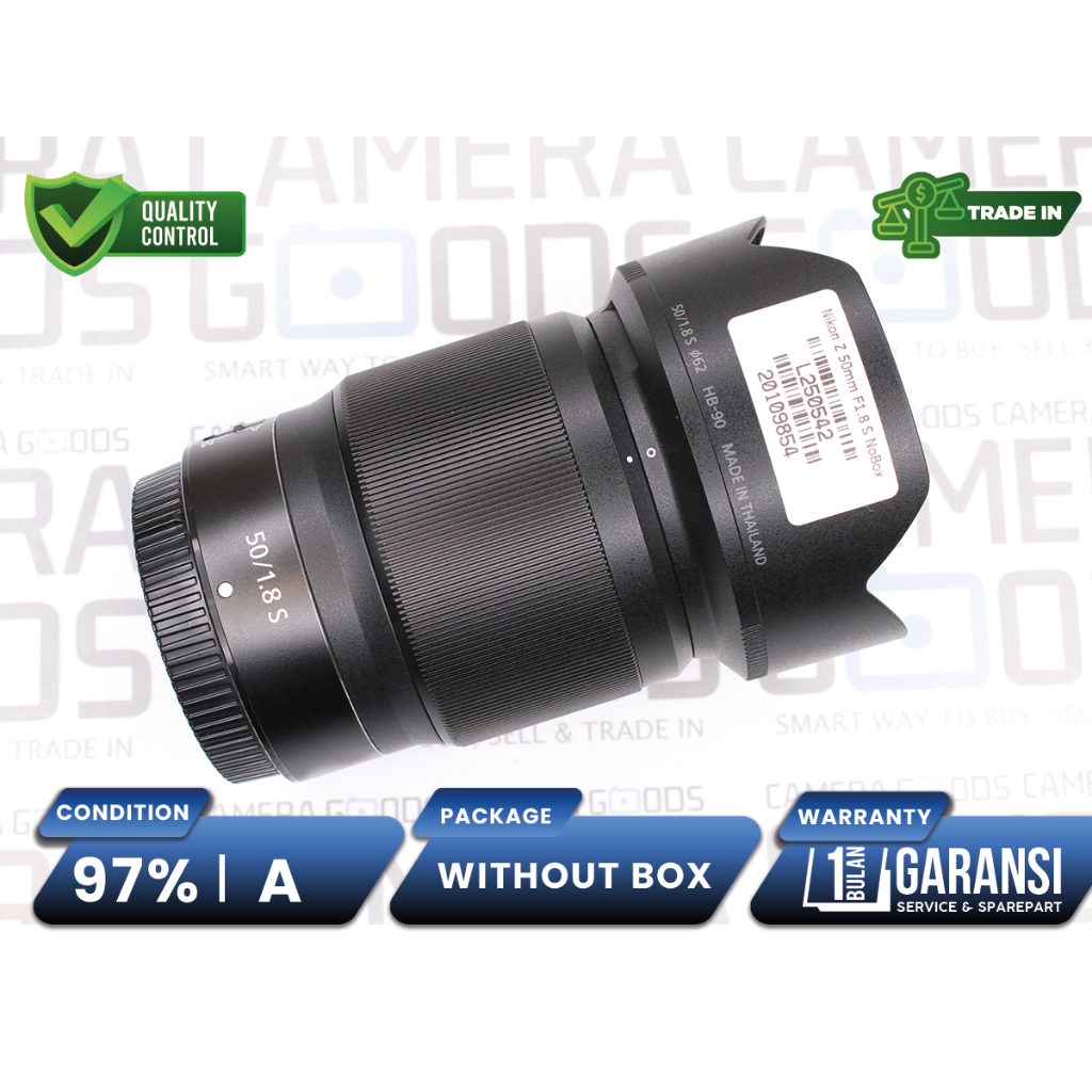 Lensa Nikon Z 50mm F1.8 S Nikkor Z Mount Lens Second Bekas Grade A / Nikkor 50mm f/1.8- L250542