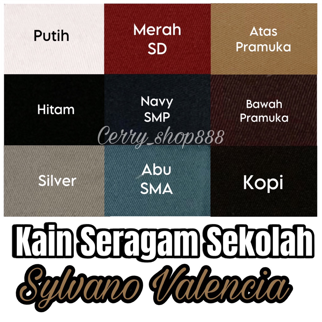 0,5 meter kain seragam sylvano VALENCIA VALENSIA TWIST BANDUNG kain seragam sd smp sma kain jas kain