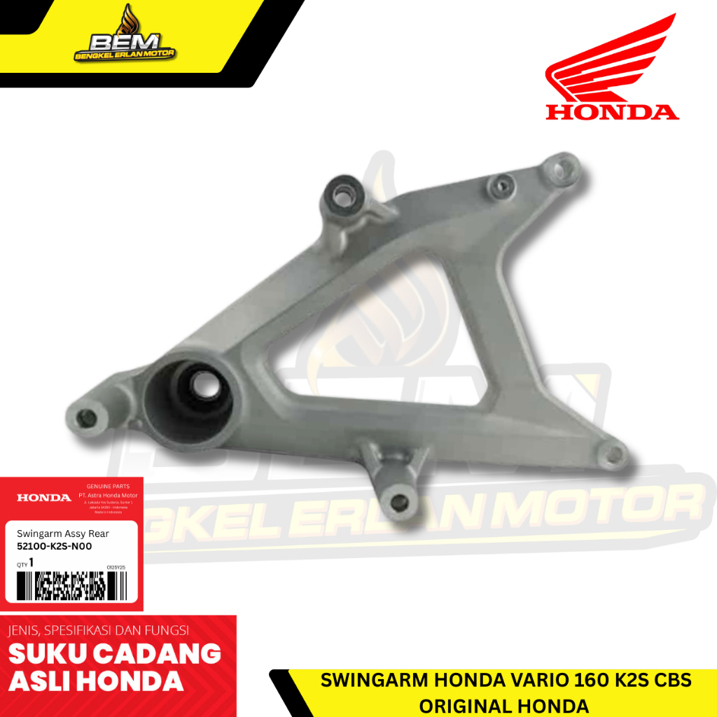 52100-K2S-N00 Swing Arm Assy Rear Lengan Ayun Vario 160 ABS 2022-2025 ORIGINAL HONDA