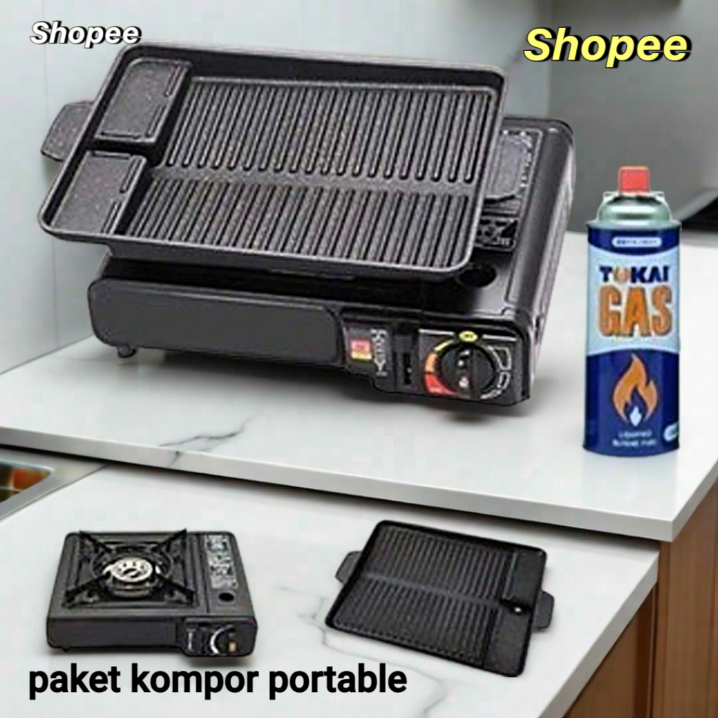 KOMPOR PORTABLE PAKET KOMPOR PORTABLE + BBQ ULTRA GRILL+GAS