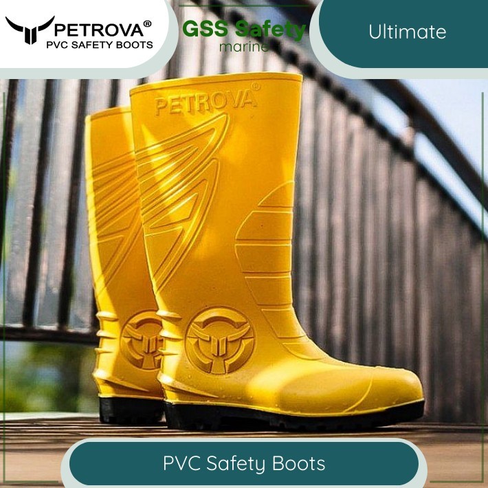 PETROVA PVC Safety Boots Ultimate - Safety Rubber Boots with Toe Cap