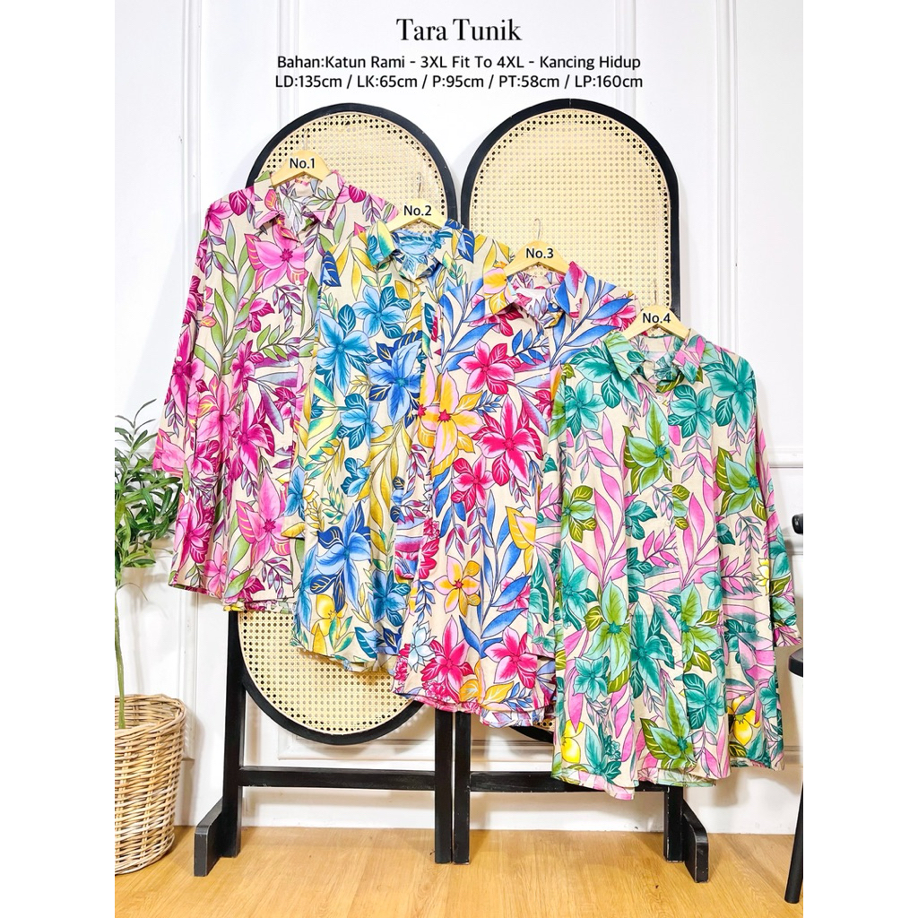 Tara Tunik(LD:135cm) Baju jumbo wanita - baju big size wanita - foryasa