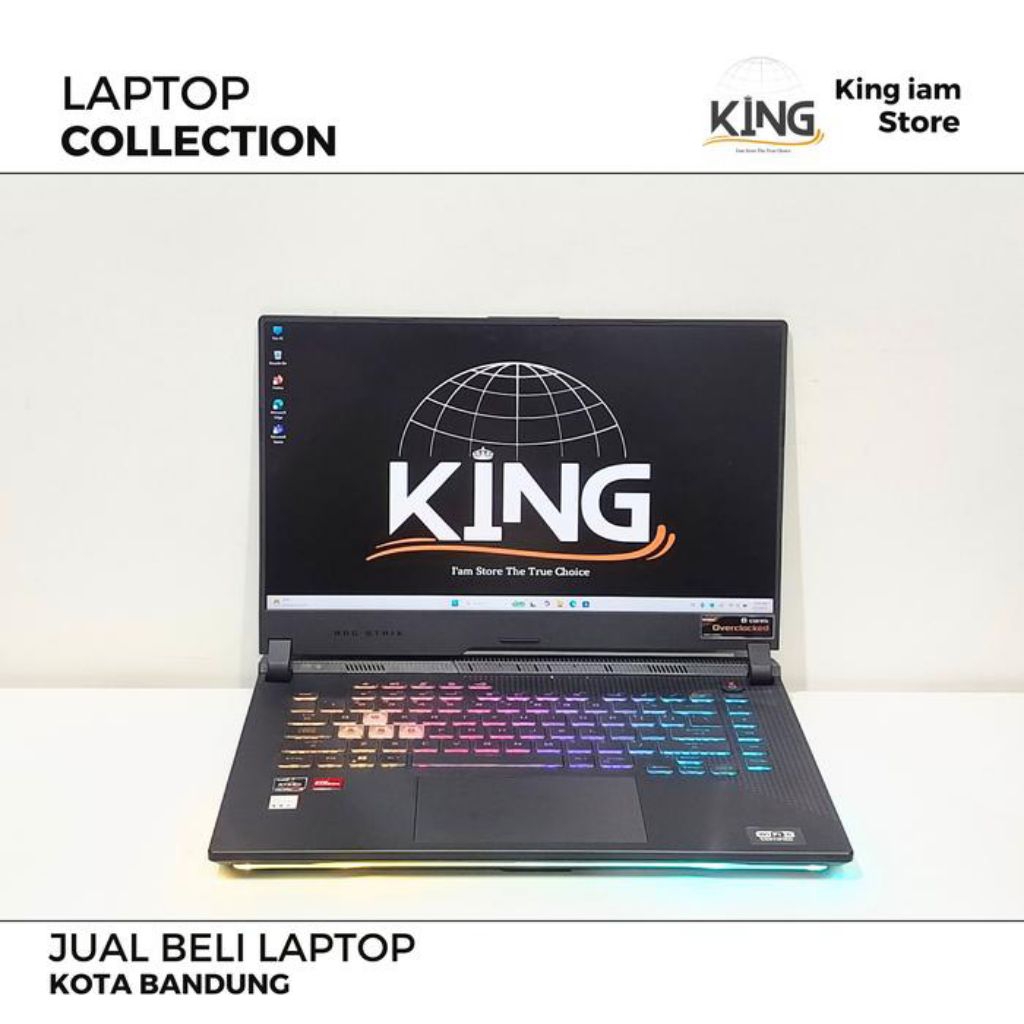 ASUS ROG STRIX G15 G513QY RYZEN 9 5980HX OCTA CORE RAM 24GB SSD 512GB GRAFIS RADEON RX6800M 12GB GDD