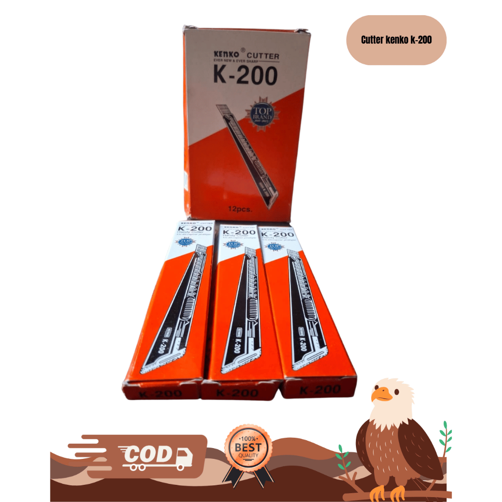 1 lusin Cutter Kecil k-200 Kenko: Pisau Pemotong Sticker Vinyl/Kater Kenko Kecil/ Kater Kecil
