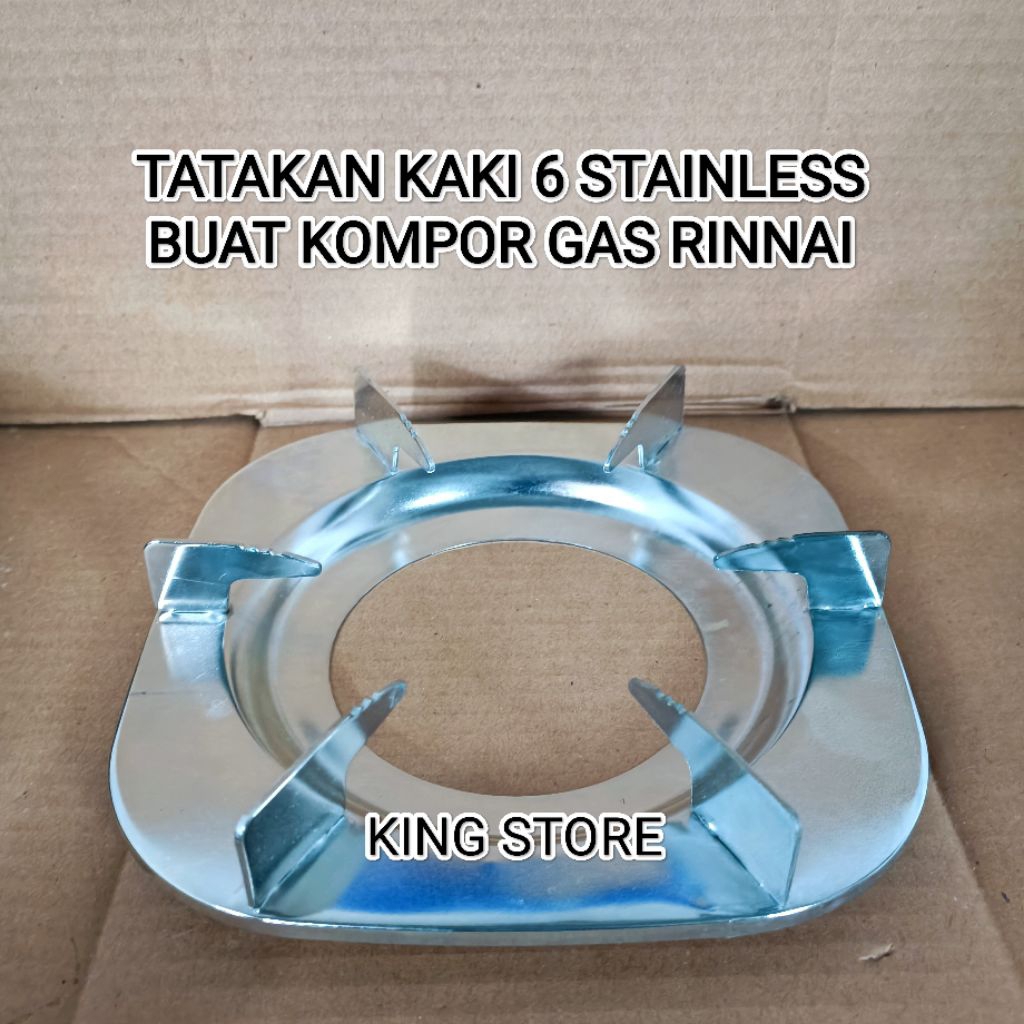 TATAKAN RINNAI KAKI 6 STAINLESS / TATAKAN DUDUKAN TUNGKU KOMPOR GAS RINNAI KAKI 6 STAINLESS
