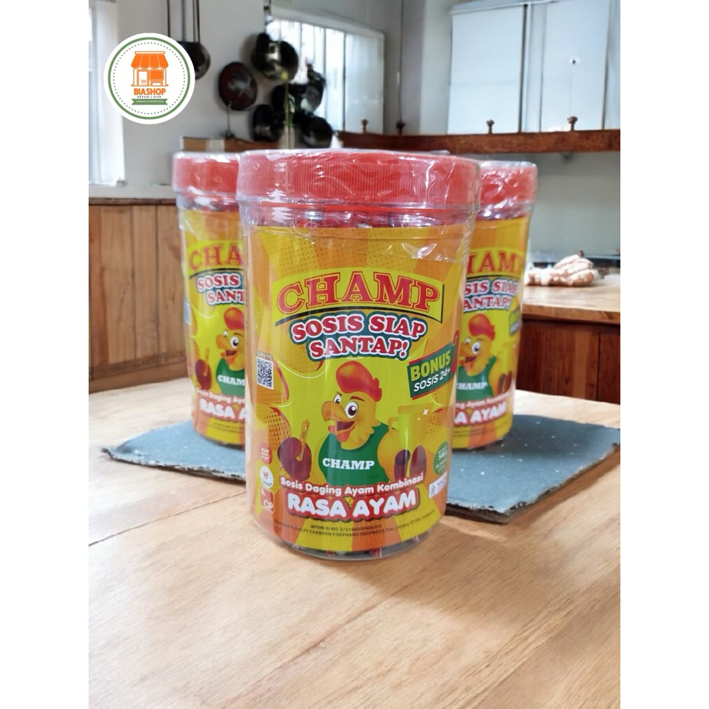 Champ sosis siap makan toples