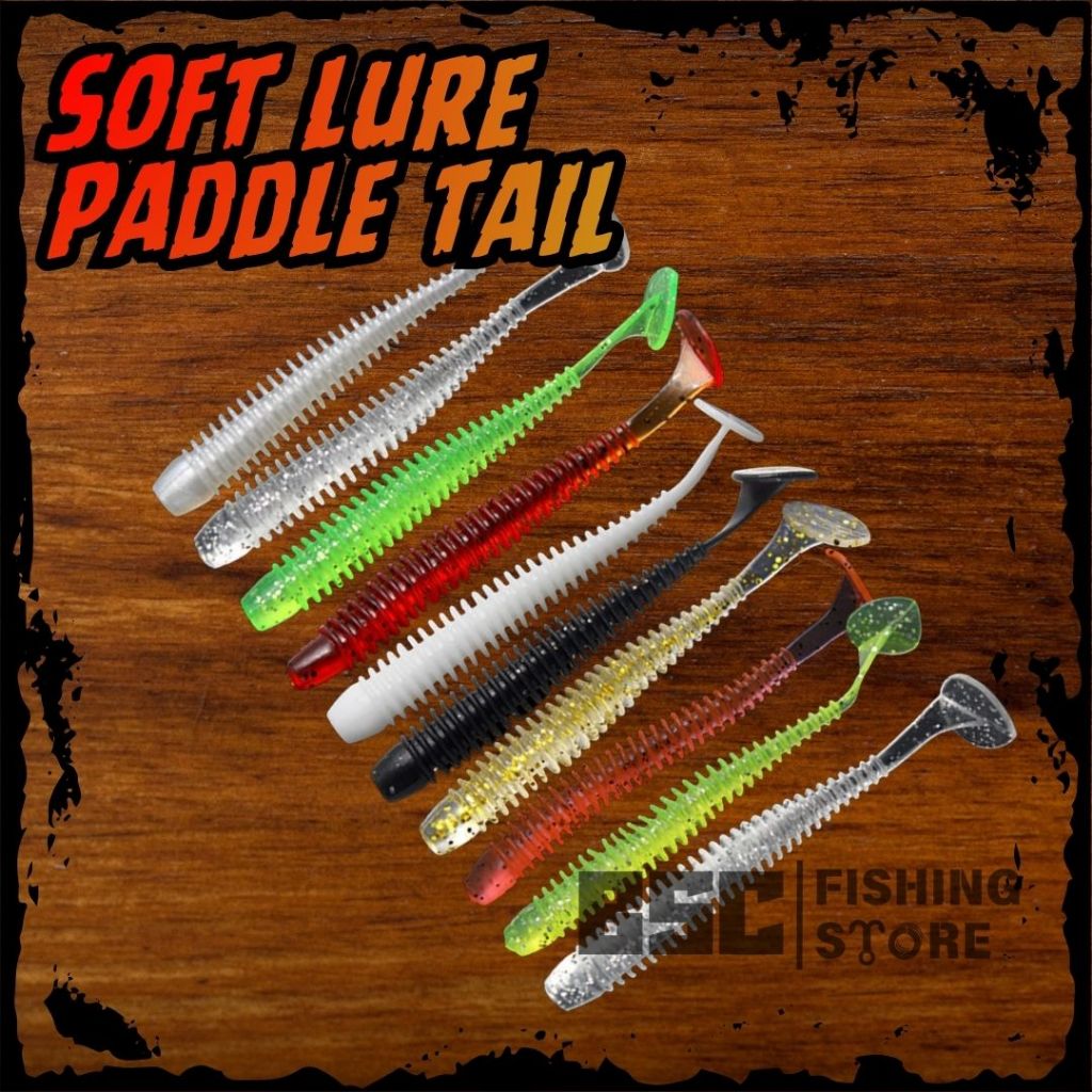 Softlure paddle tail 5cm softlure ultralight casting isi 10pcs casting baby gt tarpon payus mangrove