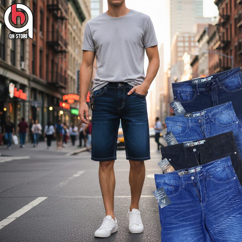 Celana Pendek Jeans Pria jumbo 27-32-33-38 / Pendek Jeans Cowok / Celana Pendek Jeans Polos Cowok / 